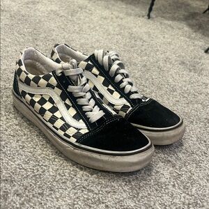 Vans Black and White Checkerboard Shoes